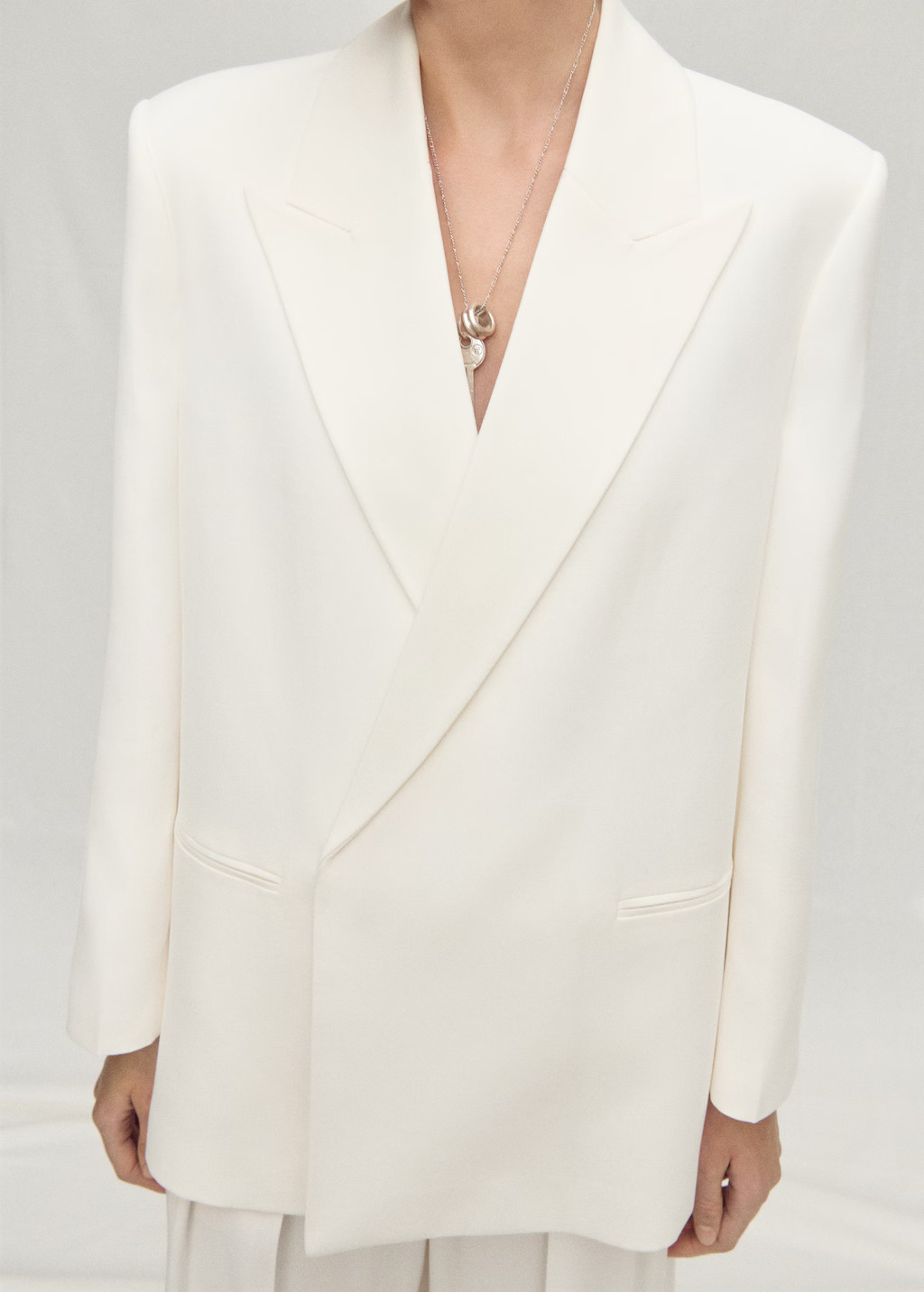 Double-breasted lyocell suit blazer - Women | MANGO USA | Mango (US/MX/AU)