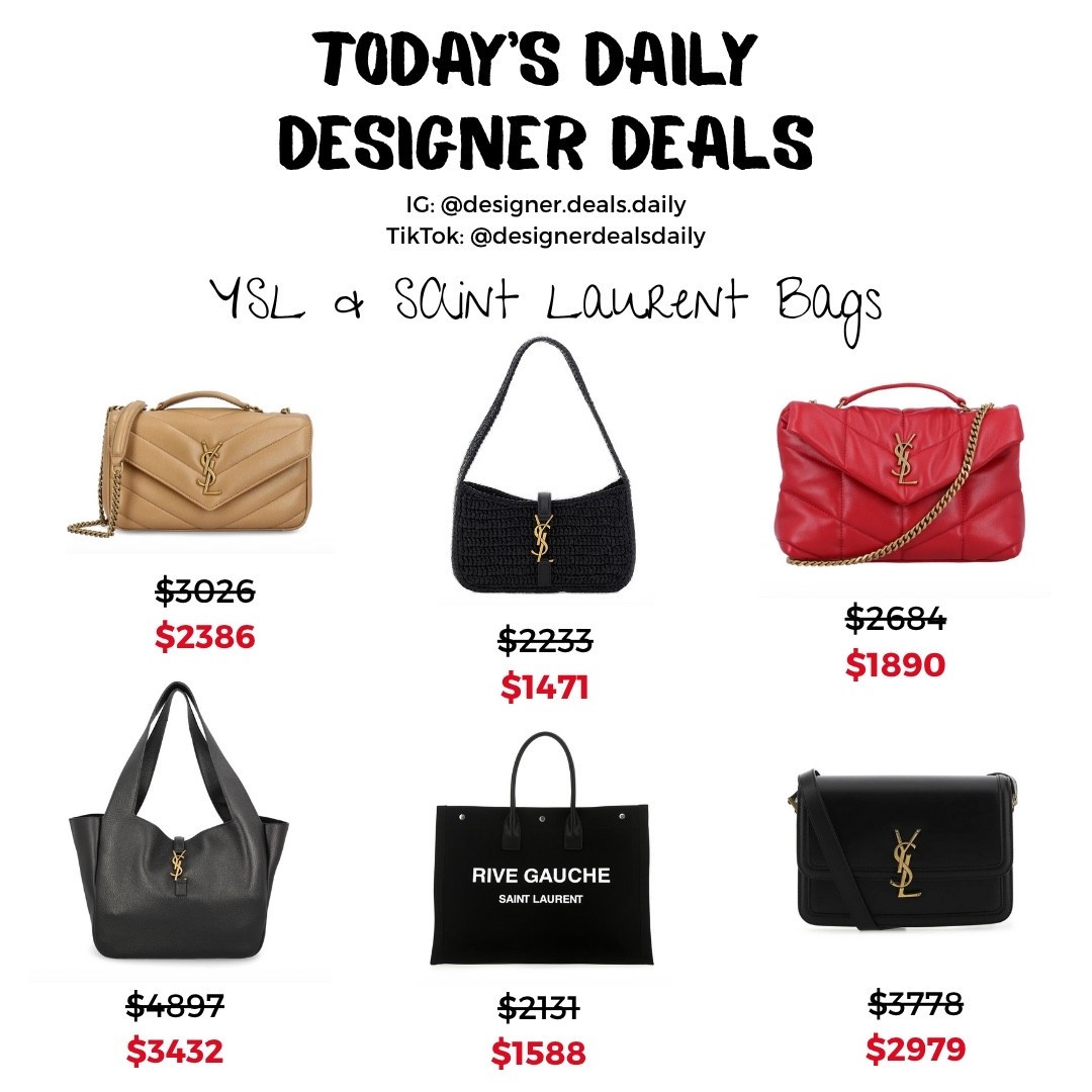 YSL SALE ALERT 🚨 one of my fav European e-commerce sites is having a huge summer sale. Check out these gorgeous YSL / Saint Laurent bag sales 👜

#LTKSaleAlert #LTKItBag #LTKSeasonal