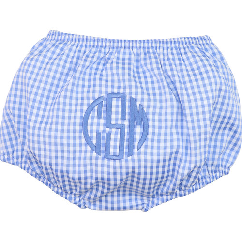 Blue Gingham Lycra Swim Bloomers | Cecil and Lou