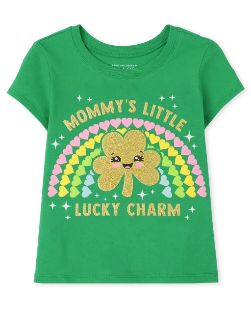 Baby And Toddler Girls St. Patrick's Day Lucky Charm Graphic Tee - ireland | The Children's Place