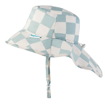 Tiny Twinkle Sun Protection Baby Flap Hat with UPF 50+ for Infants/Toddlers, Boys and Girls (Sage Checkers, 0-6 Months) | Target