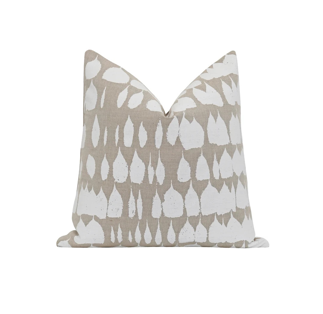 Schumacher Pillow Cover, 16 18 20 22 Natural White Pillow Cover, Mid Century Print Pillow Cover, ... | Etsy (US)