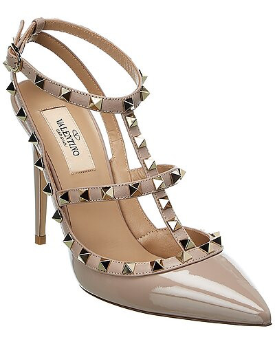 Valentino Rockstud Caged 100 Patent Pump | Gilt