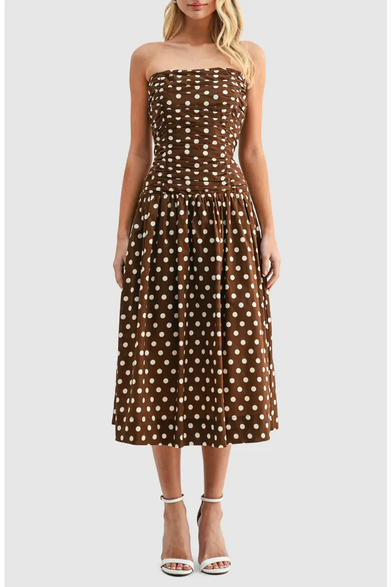 Polka Dot Strapless Dress (Women) | Nordstrom | Nordstrom