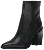 Steve Madden Women's Elene Ankle Boot, Black Leather, 6.5 | Amazon (US)