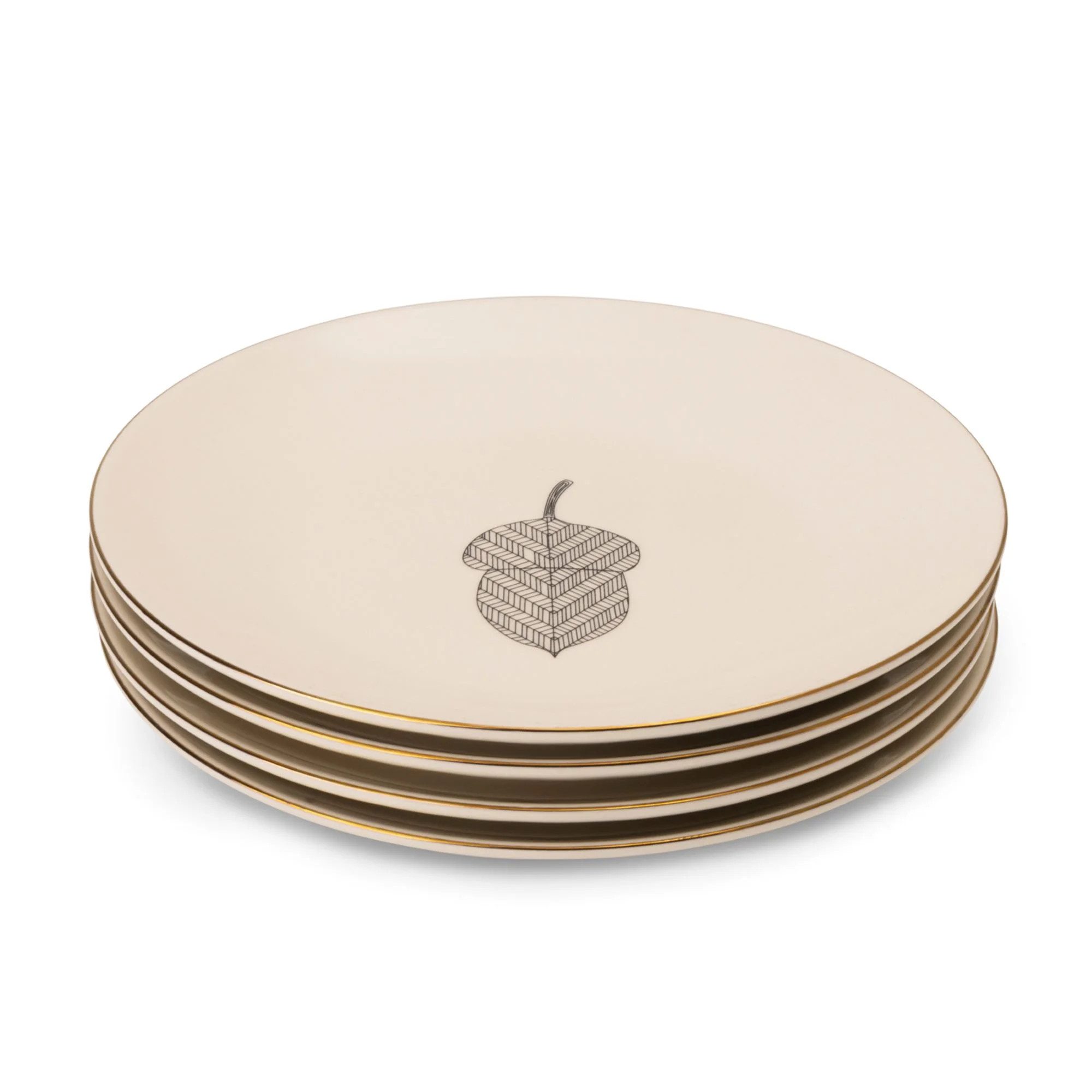 Thyme & Table 4 Pack Stoneware Dinner Plates, Red Leaf | Walmart (US)
