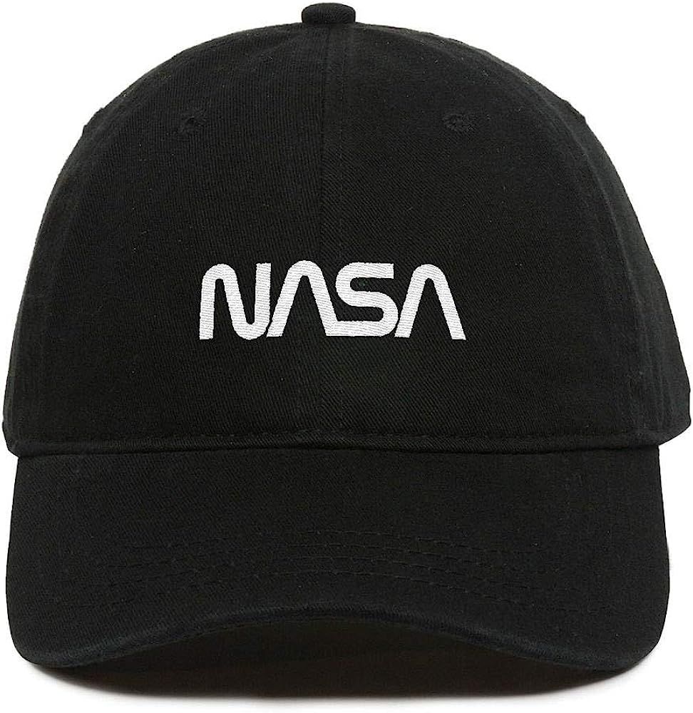 DSGN By DNA Retro NASA Logo Baseball Cap Embroidered Cotton Adjustable Dad Hat | Amazon (US)