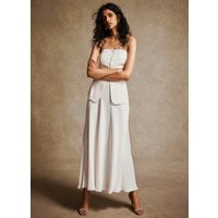 Cream Satin Maxi Skirt | Mint Velvet