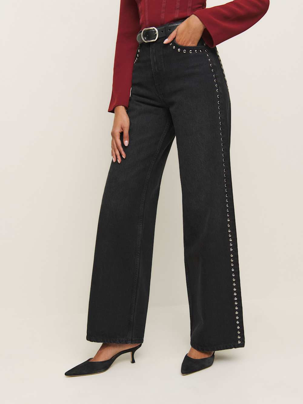 Cary High Rise Slouchy Wide Leg Jeans | Reformation (Global)