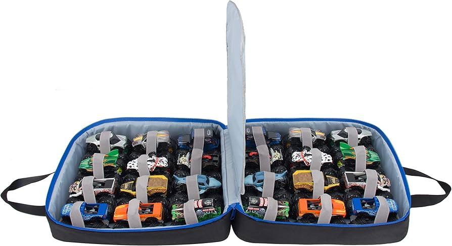 KISLANE Carrying Case for 24 Monster Jam Trucks, Kids Toy Truck Storage Compatible with 24 Monste... | Amazon (US)