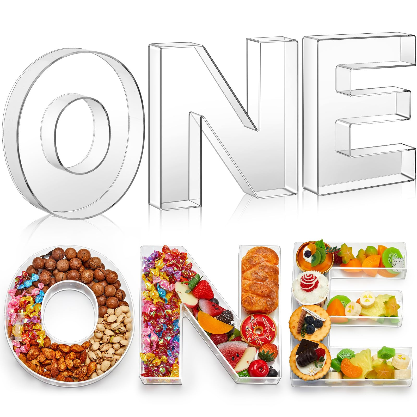 Amazon.com: DoubleFill 3 Pcs One Acrylic Charcuterie Letters Fillable 10'' Letters One Charcuteri... | Amazon (US)