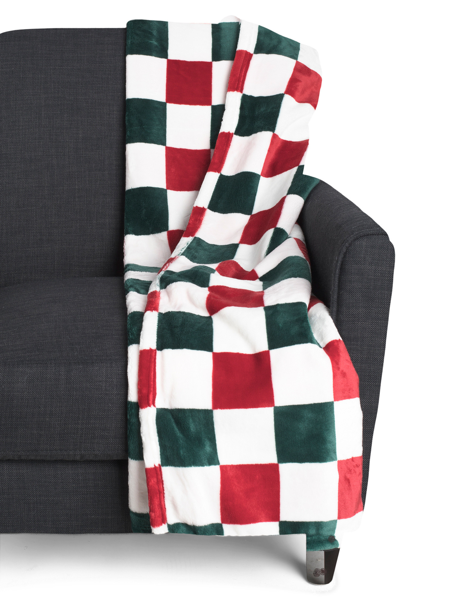 Oversized Two Toned Check Plush Throw | Home | Marshalls | Marshalls