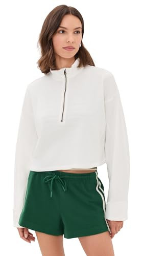 Free People Womens We The Free Celeste Quarter Zip Clean Ivory X-Large | Amazon (US)