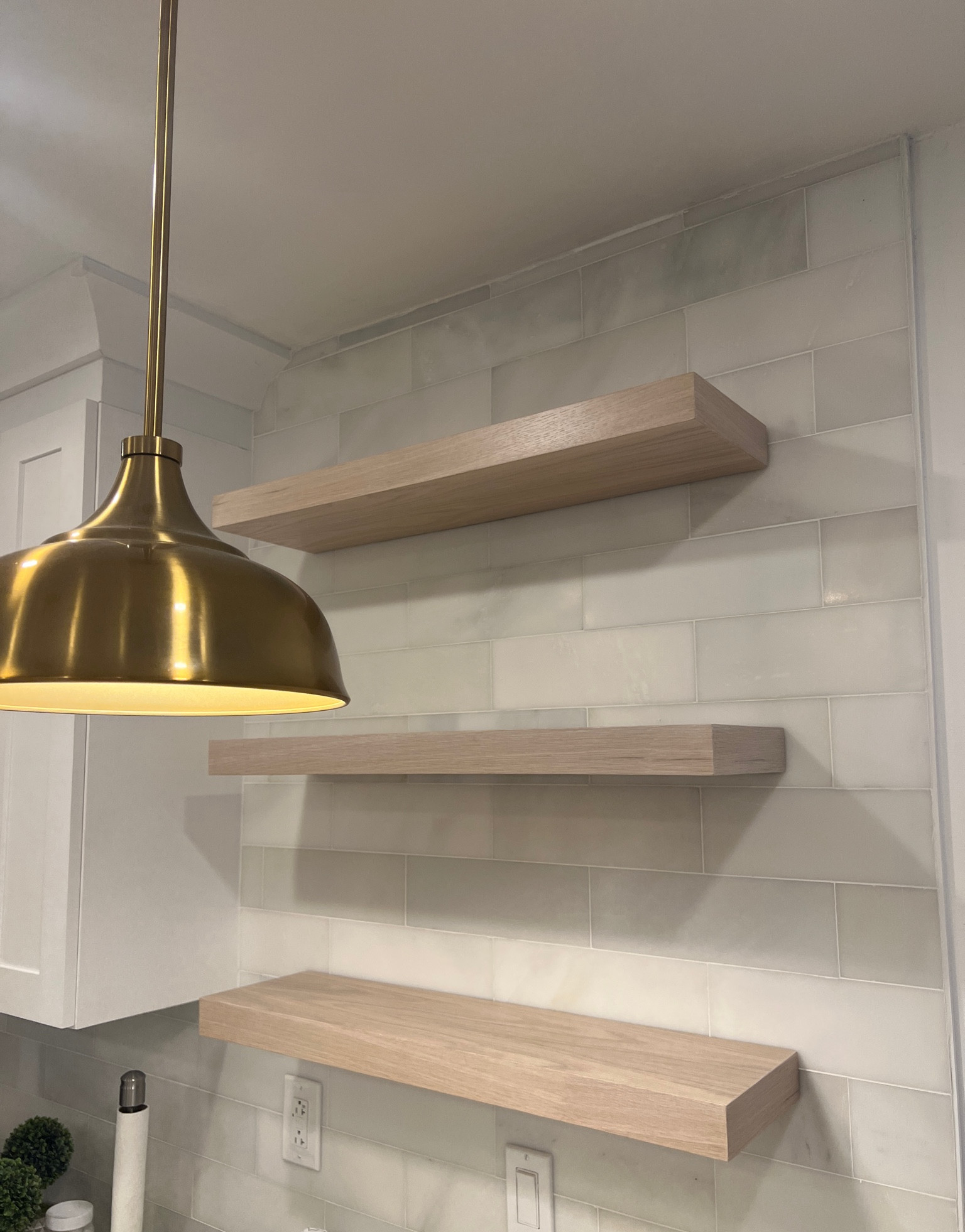 Kitchen shelves
White oak shelves
Kitchen lamp 
Kitchen sconce 

#LTKFind #LTKhome #LTKunder100