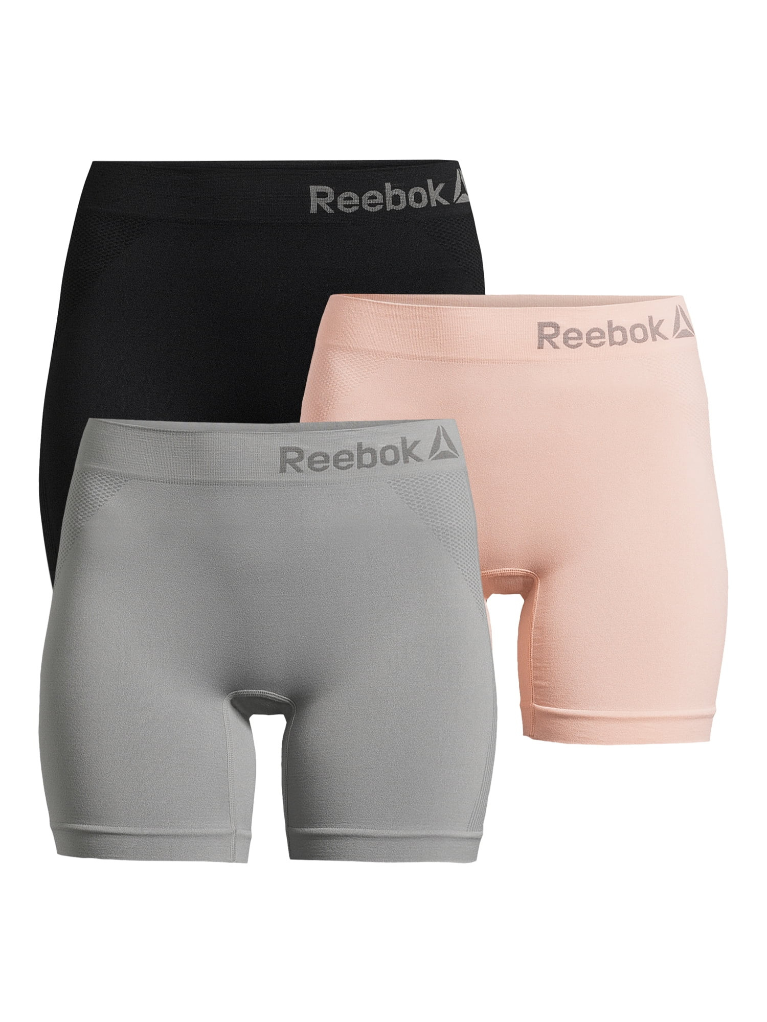 Reebok Women's Seamless Long Leg Boyshort Underwear, 3-Pack, Sizes XS-3XL - Walmart.com | Walmart (US)