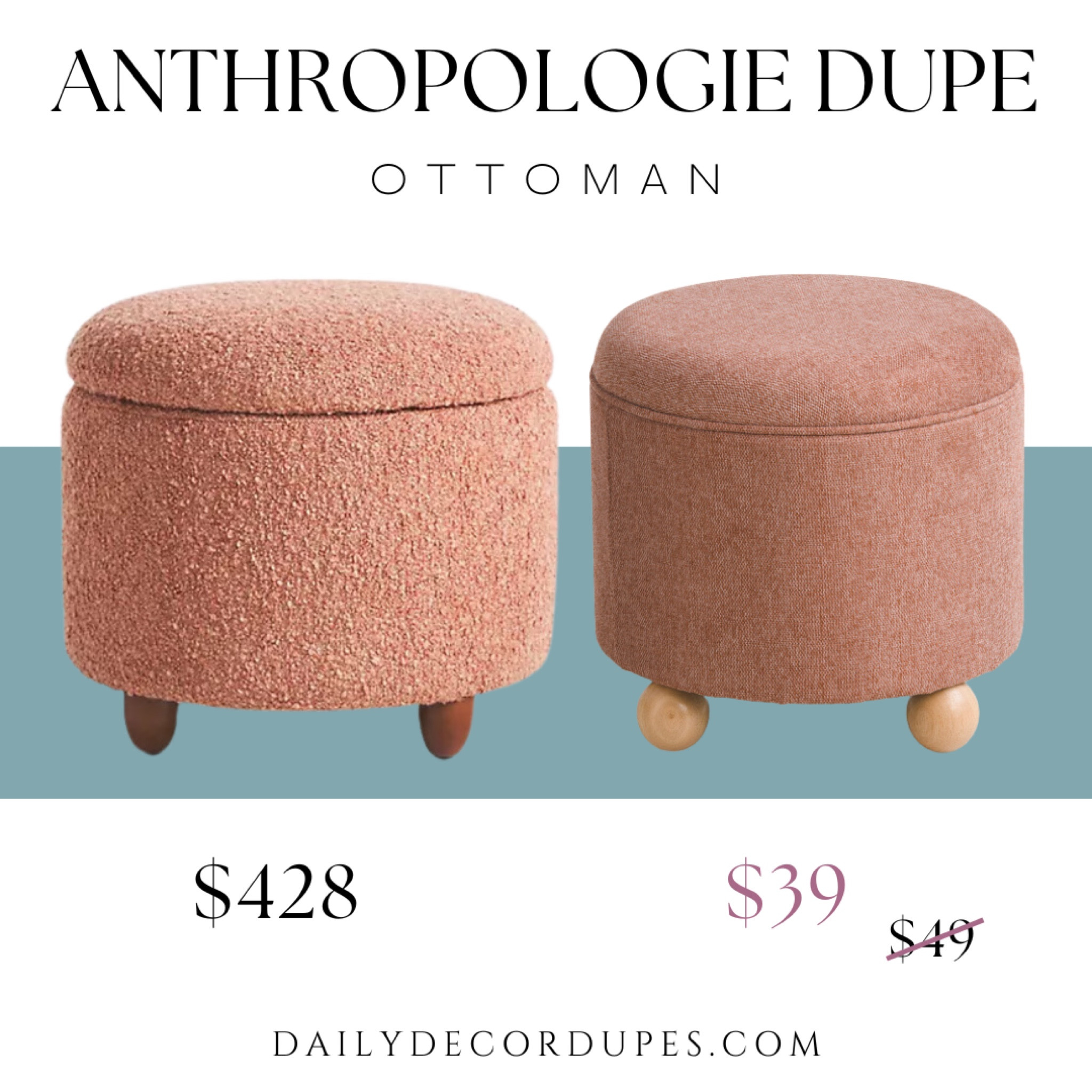 Antropologie ottoman dupe. Storage ottoman. Plump cushion design. Home decor design. Modern style. Living room. Bedroom.

Dupe dupes more affordable option find replica copy cat similar look for less budget friendly affordable cheap cheaper beautiful pretty. Clearance sale coupon code discount code promo code luxury lookalike look a like Inspo inspiration inspired by idea ideas Love dupes like these? I share multiple every day in my FB group “DAILY DECOR DUPES”

#LTKhome #LTKsalealert
