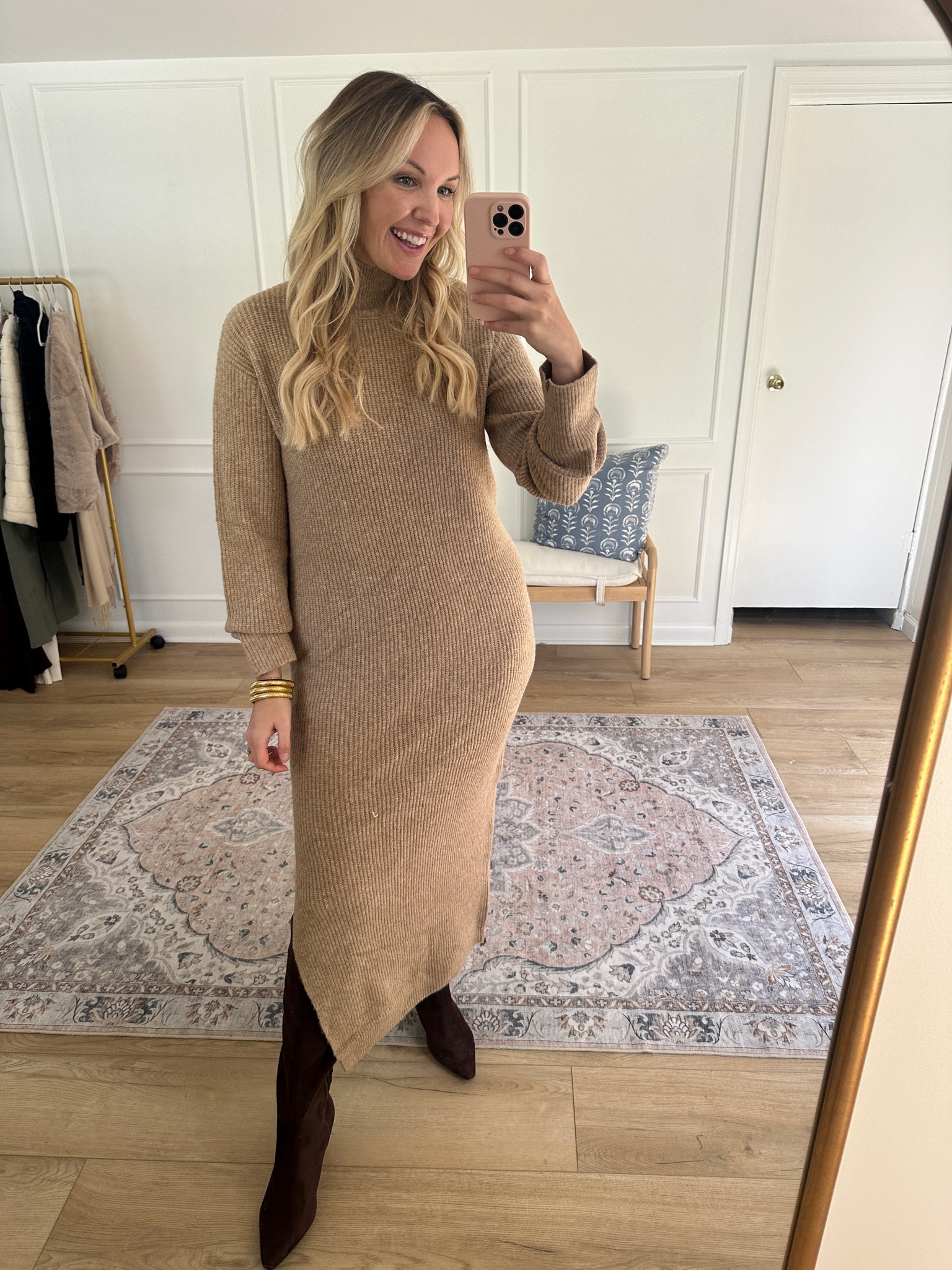 Sweater dress - fall outfit - work wear - wearing a med 

#LTKSeasonal #LTKWorkwear #LTKMidsize