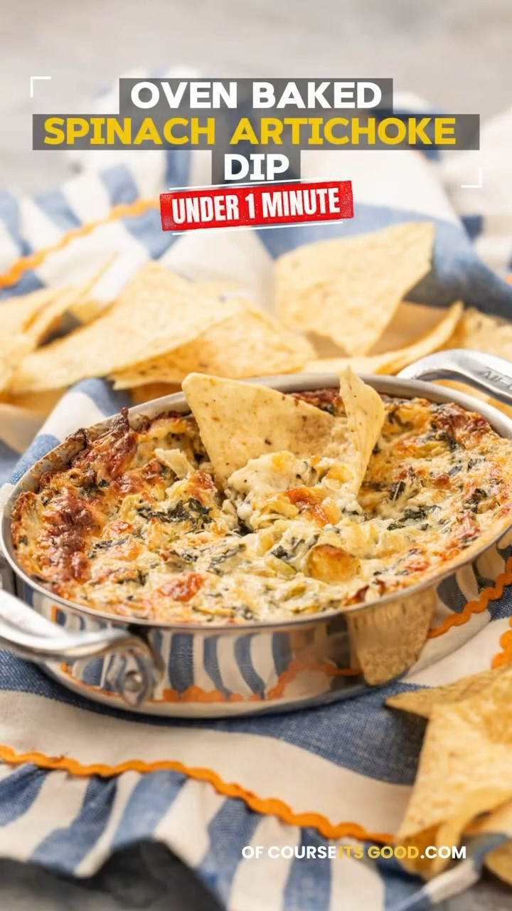 OF COURSE IT’S GOOD 👩🏻‍🍳 UNDER 1 MINUTE | Oven Baked Spinach Artichoke Dip 🍯 

Full recipe: ofcourseitsgood.com

#LTKvlog #LTKfoodie #LTKHome
