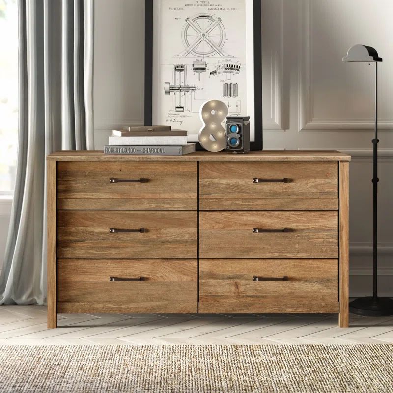 Mccaslin 56.22'' Wide 6 - Drawer Double Dresser | Wayfair North America