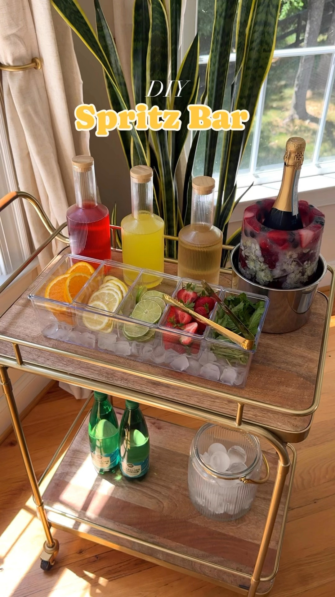 DIY Spritz Bar 🥂

Why choose between one kind of spritz when you could have three? 🍹 To put this together I gathered up a few Amazon finds!

Ingredients 👇🏼
🍊Aperol
🍋Limoncello
🌿Elderflower liquor 
🍋‍🟩Cut some citrus, fruits and herbs for garnishes 
🍾 Prosecco
🫧 Soda water
🧊 Ice

I made a Hugo spritz this time for my drink of choice 🥂 what’s your go to spritz?

#spritzbar #summercocktail #summerentertaining #hostingideas #amazonfinds #winegirl 

#LTKHome #LTKFindsUnder50 #LTKSeasonal