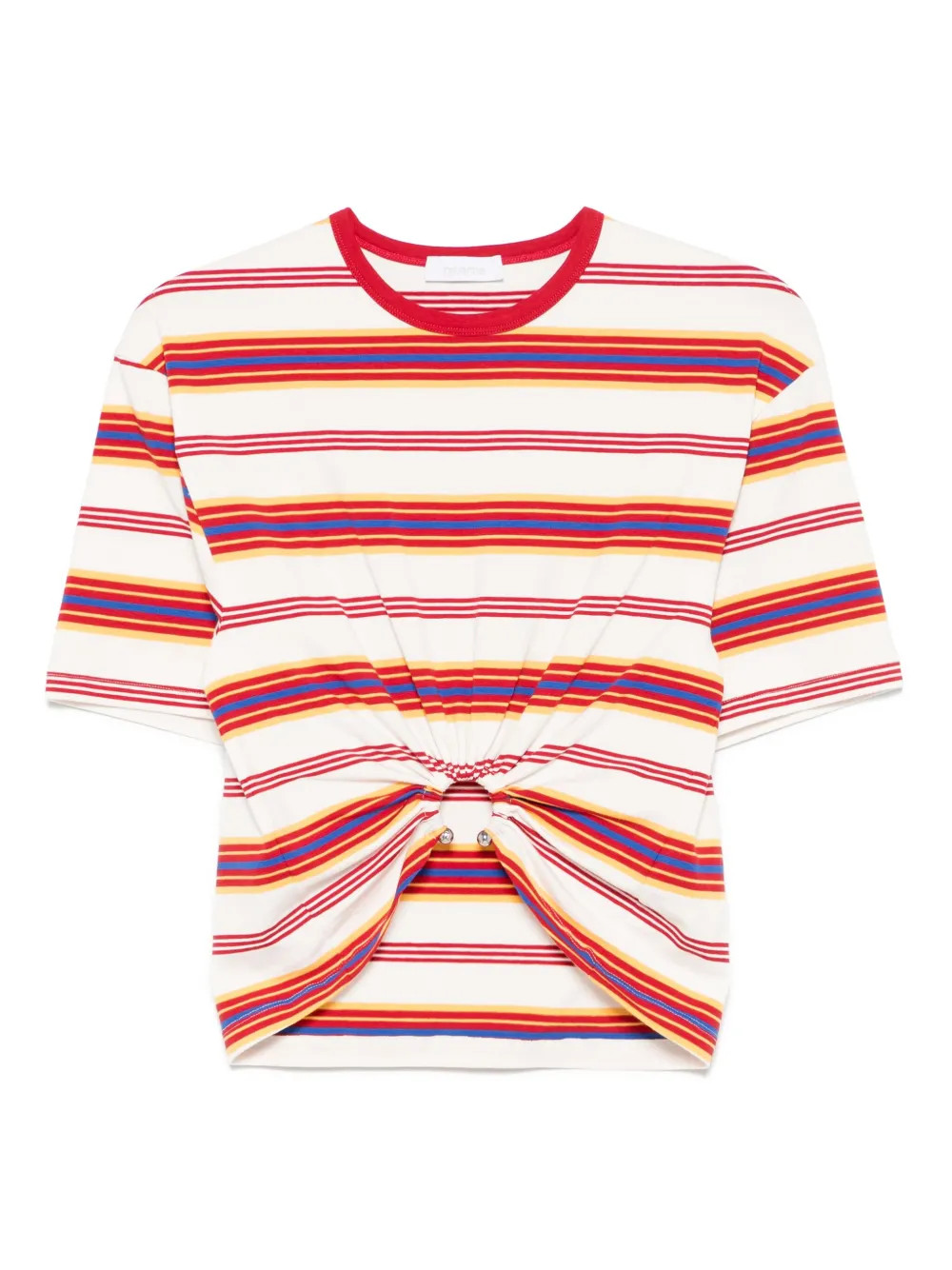 Rabanne Striped T-shirt  | White | FARFETCH UK | Farfetch Global
