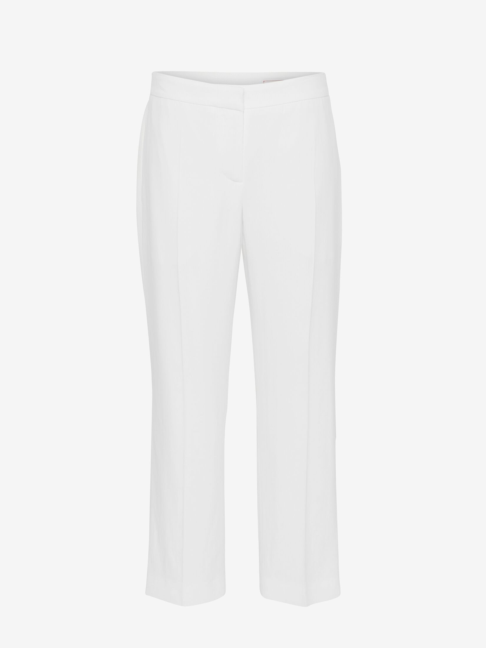 Leaf Crepe Cigarette Trouser pour Femme en Ivoire Pâle | Alexander McQueen