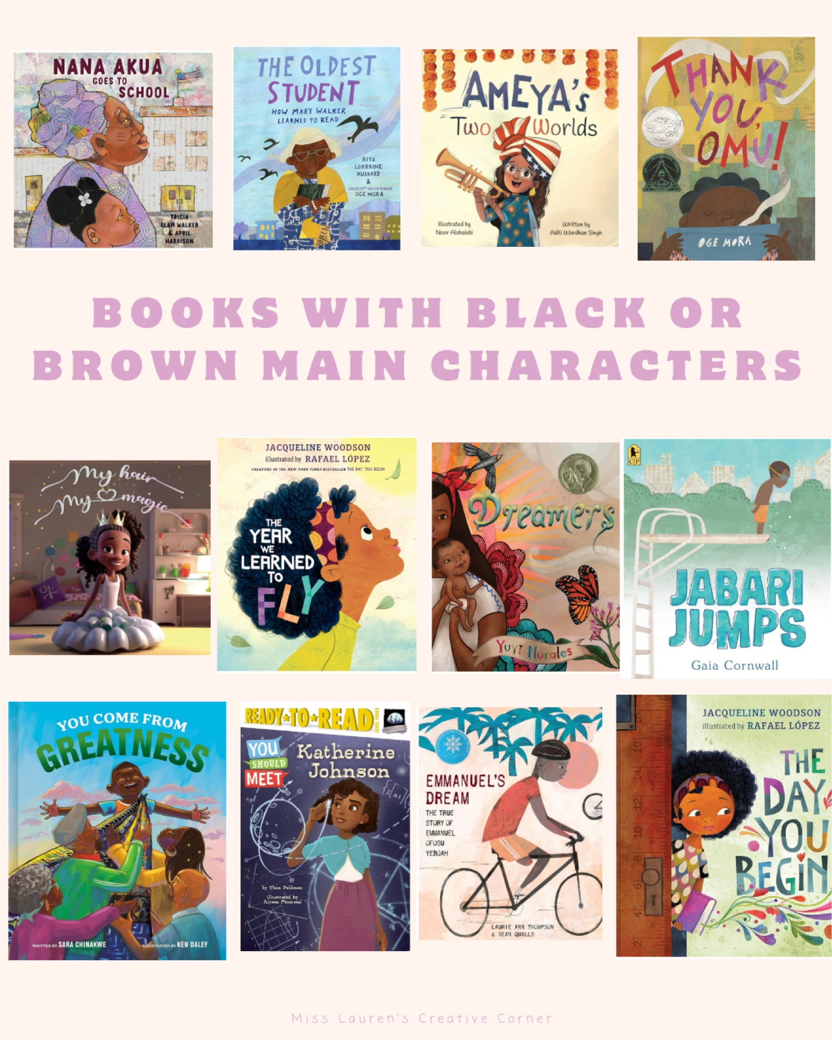 Some of our favorite books here on campus!

It’s been so important for me to find stories where my kiddos can see themselves reflected in the characters they read about. Representation in books builds confidence, nurtures a sense of belonging, and sparks imagination.

At the Art Table, I often notice that when kids draw a princess, they default to Cinderella—not necessarily because she’s their favorite, but because that’s what they’ve seen the most. The same holds true in literature, and that’s why I’m always on the lookout for books that celebrate diverse voices and experiences.

These stories bring joy, spark conversations, and remind every child that their story matters

#LTKHome #LTKGiftGuide #LTKKids