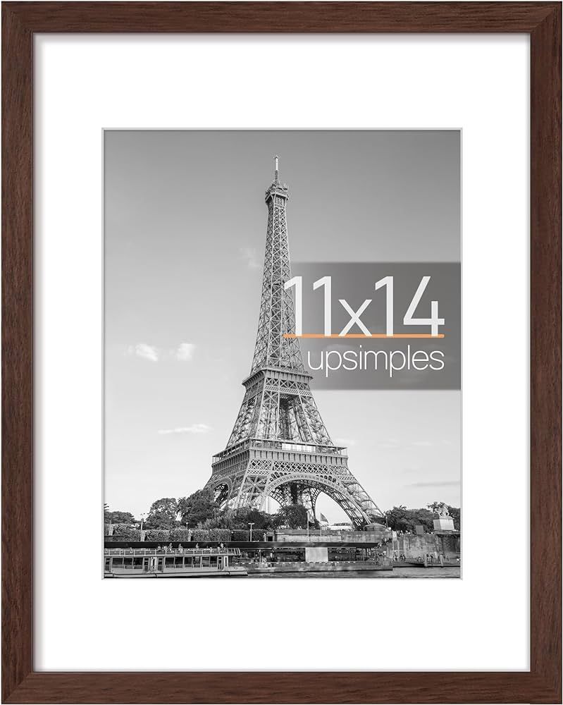upsimples 11x14 Picture Frame, Display Pictures 8x10 with Mat or 11x14 Without Mat, Wall Hanging ... | Amazon (US)