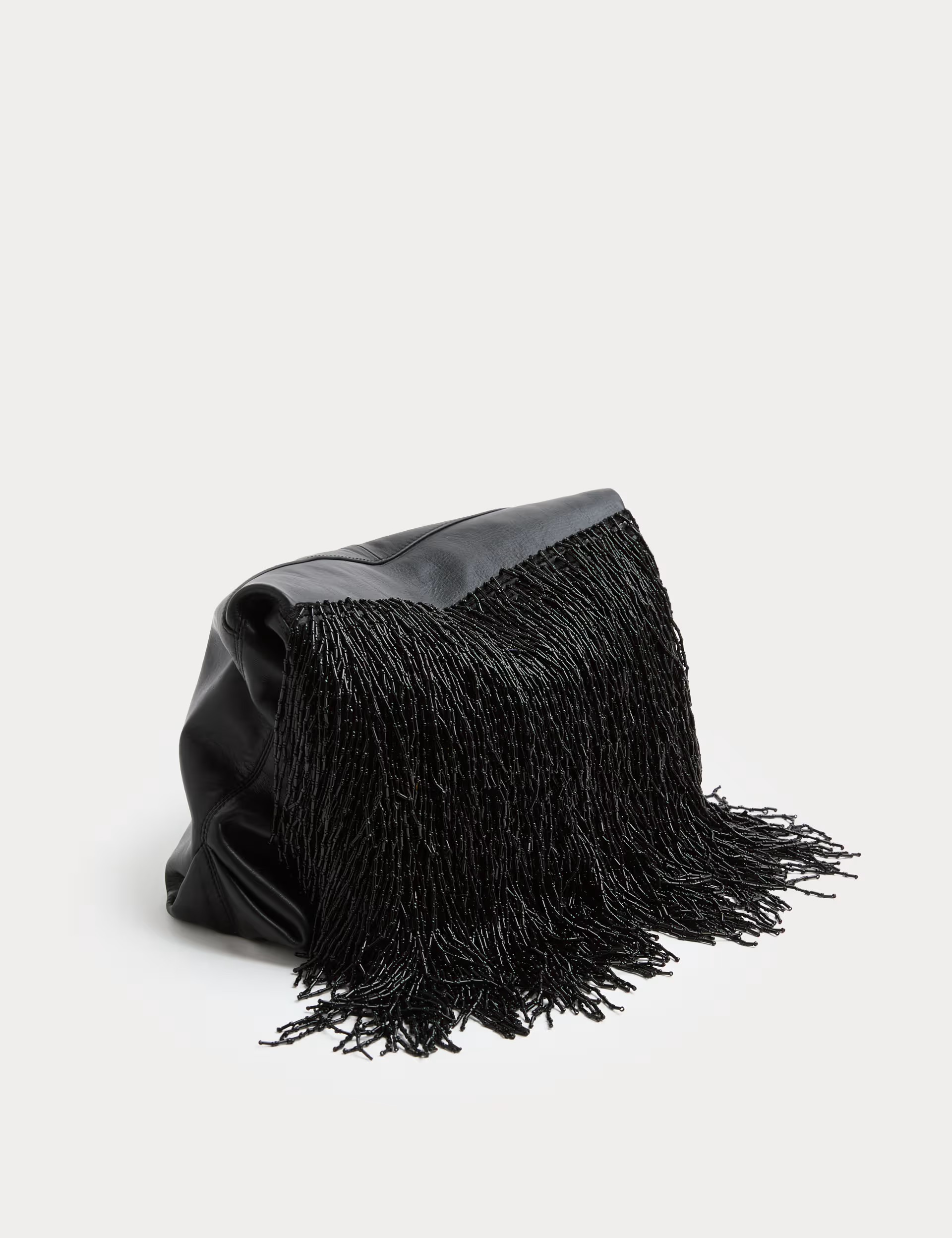 Leather Beaded Underarm Clutch Bag | M&S x 16Arlington | M&S | Marks & Spencer (UK)