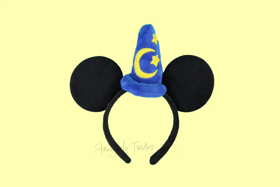Mickey Ears Sorcerer Fantasia Hat Disney Ears Disney Park Fantasmic Show Ears Sorcerer Mickey Ear... | Etsy (US)