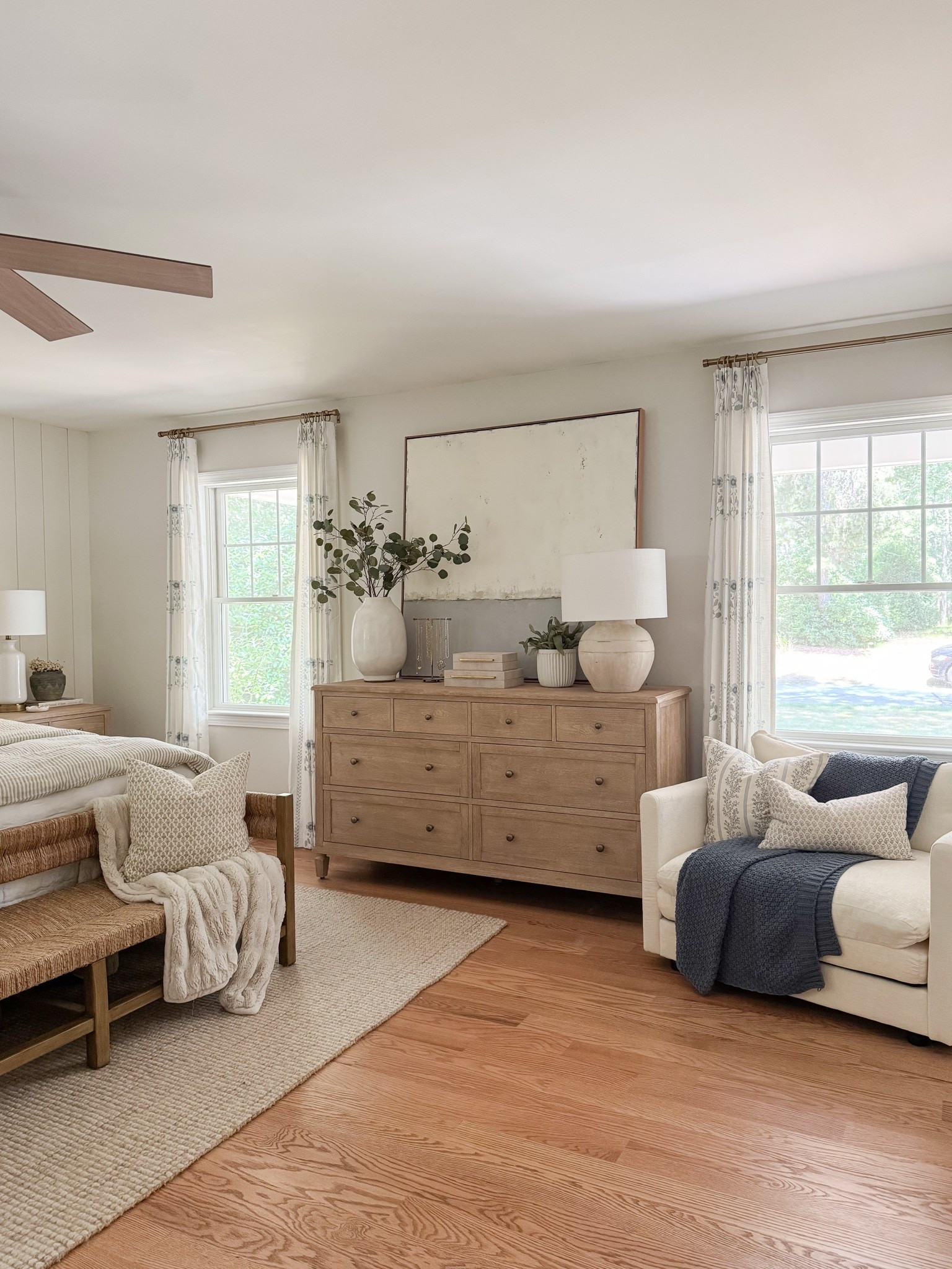 A cozy and welcoming coastal bedroom 🤍 This bedding has the prettiest striped  pattern—and it’s such a great price point! It comes in several color options and washes well.

#LTKHome