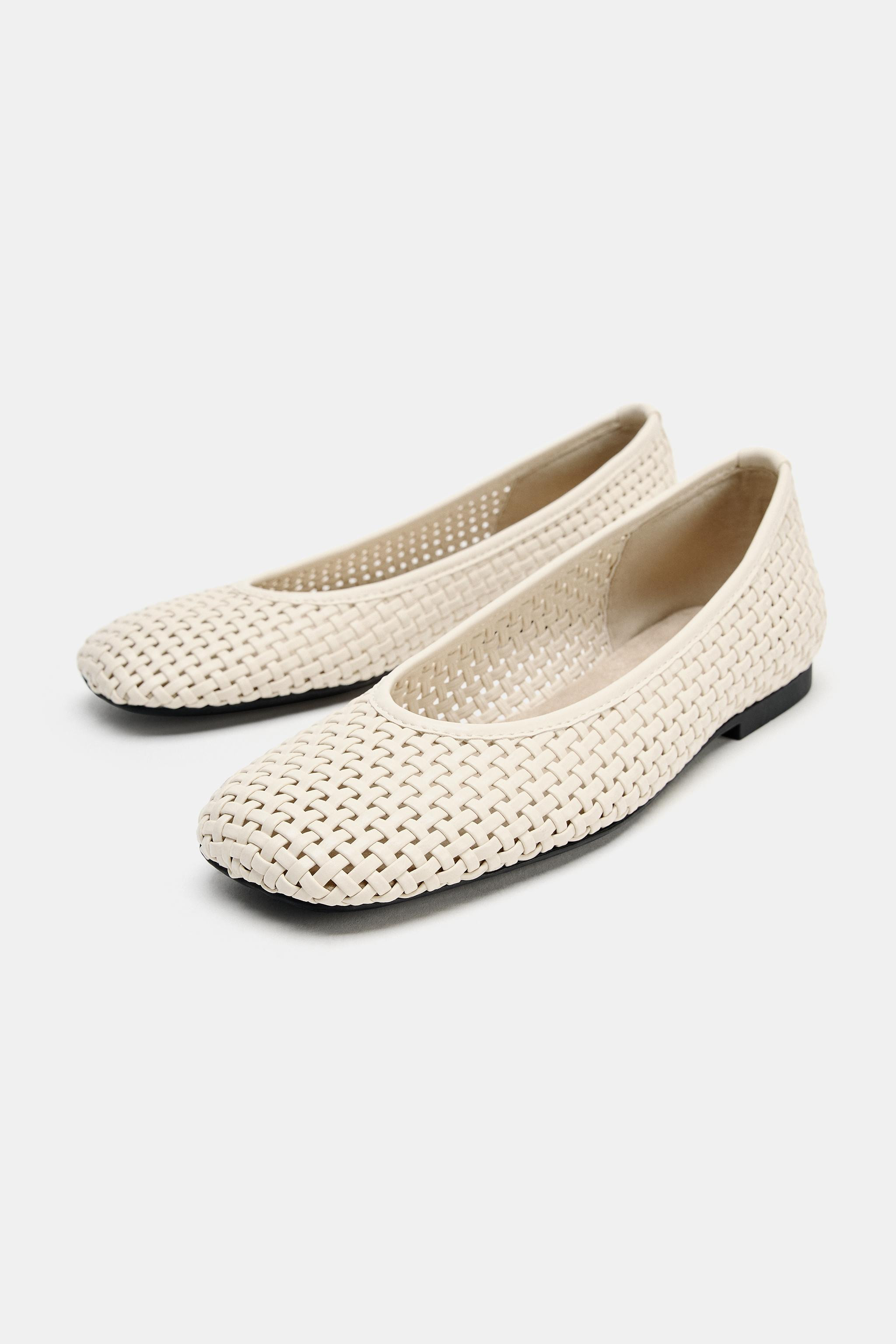 BRAIDED TOP BALLET FLATS | Zara US