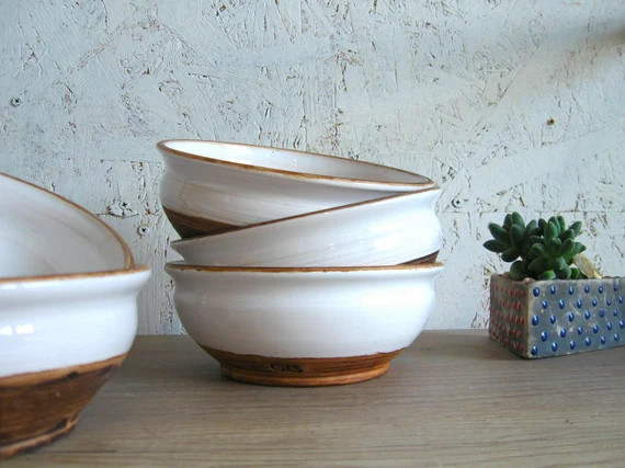 Ceramic bowl,Soup or salad bowl,Deep stoneware bowl,Porridge bowl,Cereal bowl,Minimalist pasta bo... | Etsy (US)