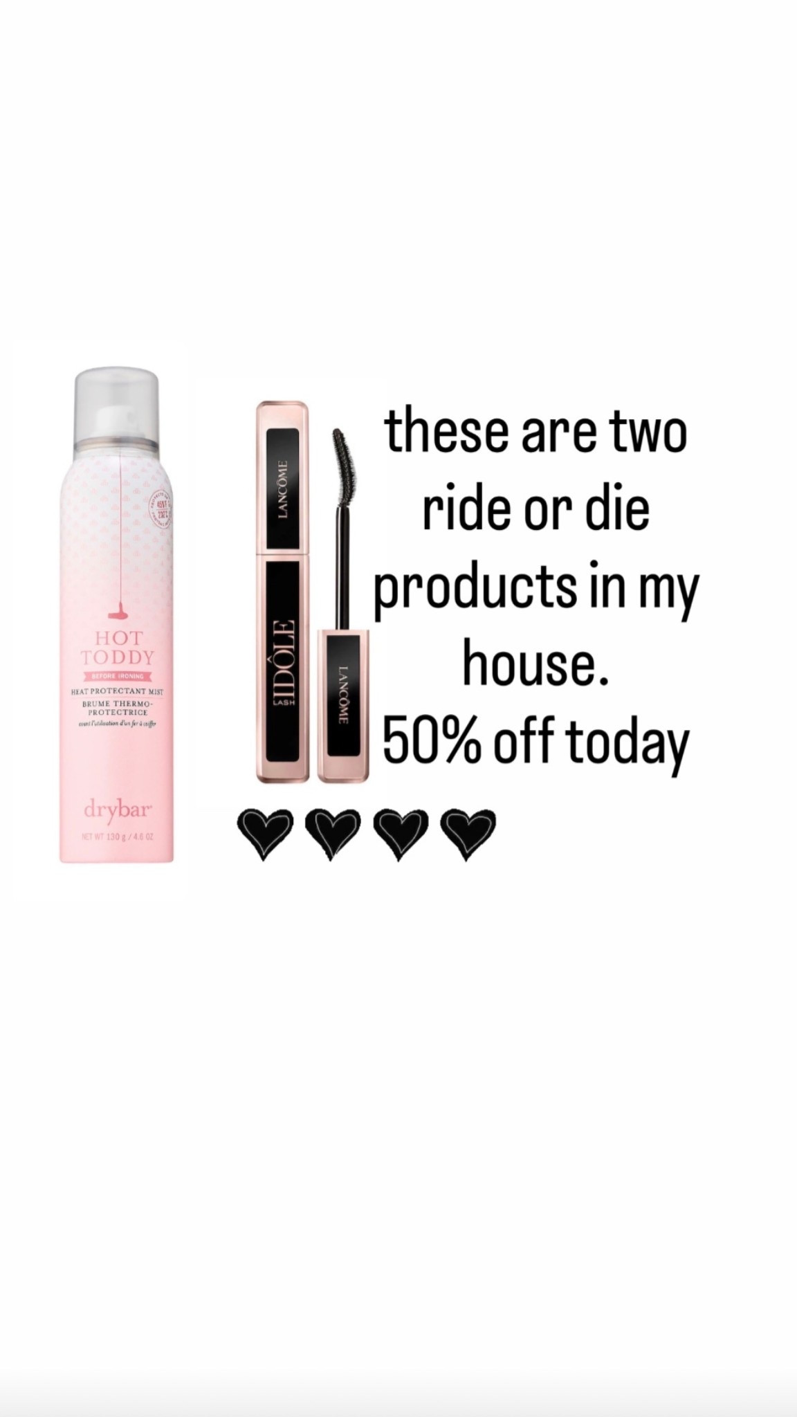 my favorite mascara and my favorite heat protectant are 50% off today… I’m definitely stacking up! Grabbing a few for my teen daughters Easter baskets too!

#LTKSaleAlert #LTKSpringSale #LTKmomlife