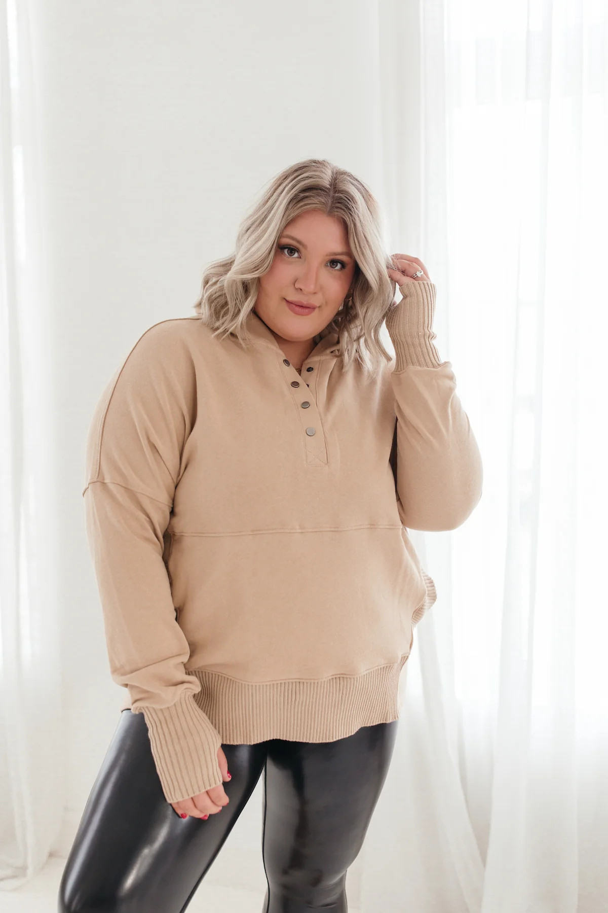 Baylee Taupe Hoodie | The Post