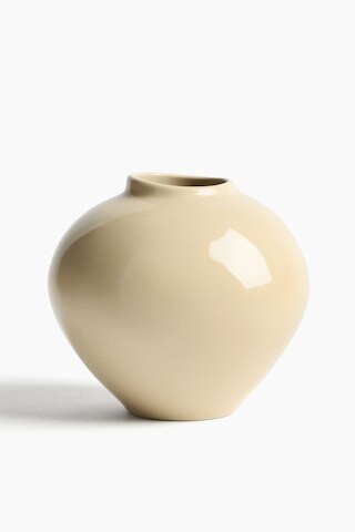H & M - Irregular Stoneware Vase - Yellow | H&M (US + CA)