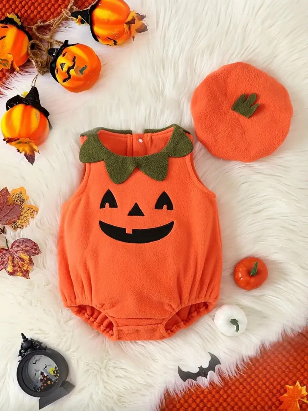 2pcs Pumpkin Onesie With Hat for Baby Halloween Costume - Etsy | Etsy (US)