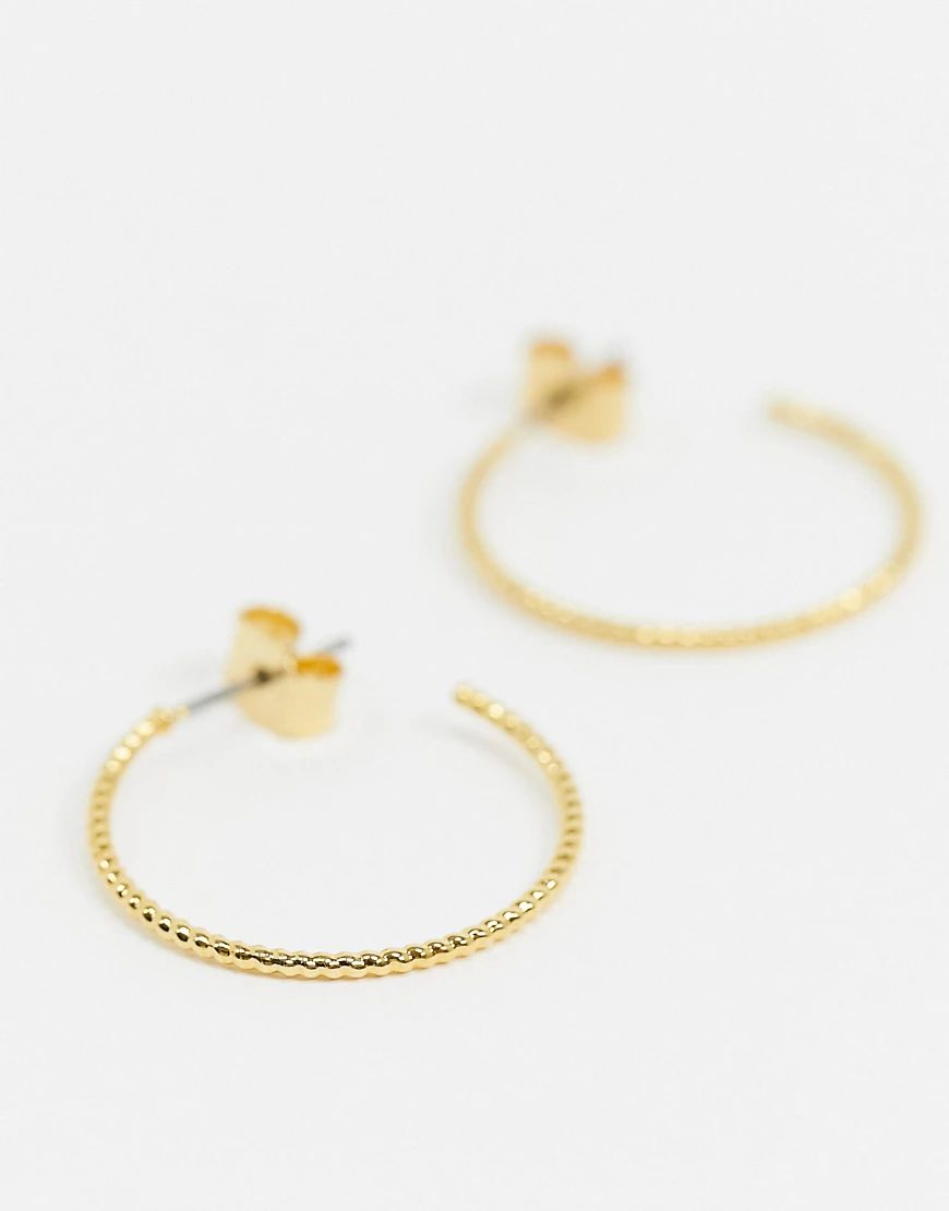 Whistles engraved hoops in gold | ASOS (Global)