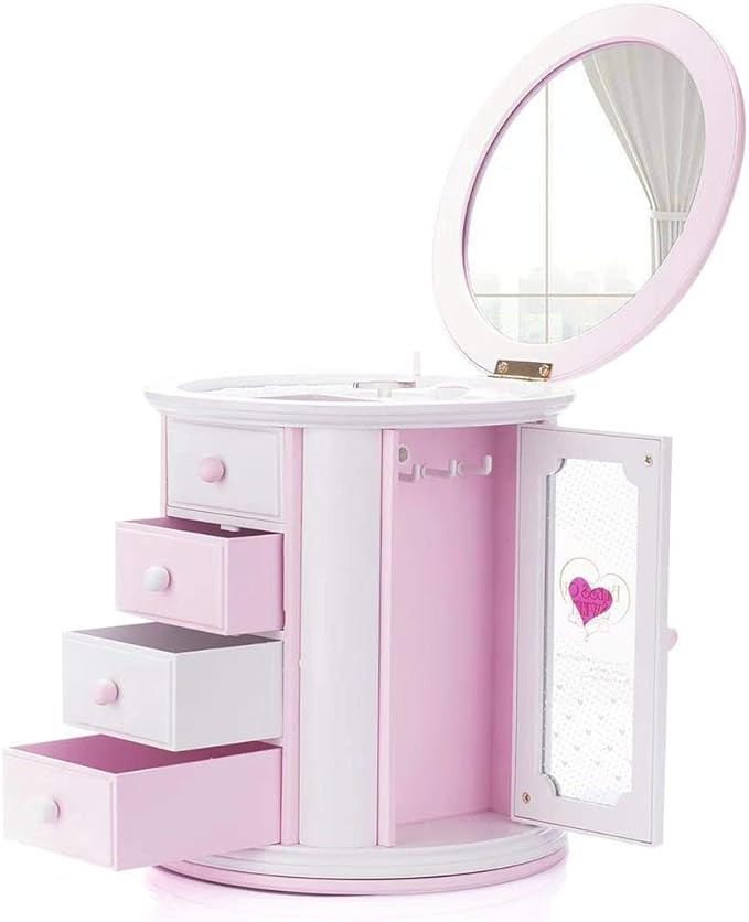 Renawe Girls Musical Jewelry Box Cute Kids Necklace Storage Case for Little Girl Toddler Children... | Amazon (US)