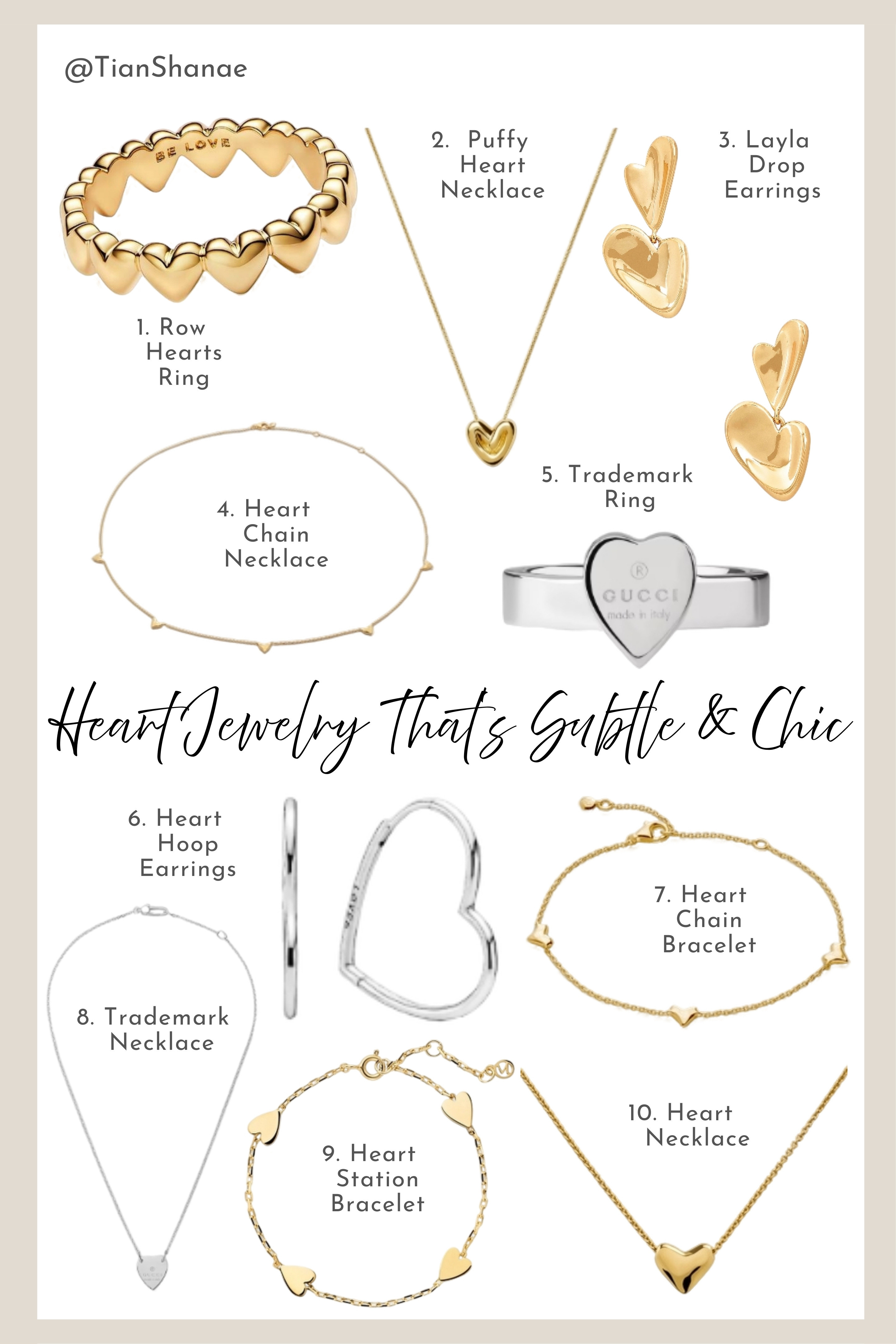 Heart jewelry that’s subtle & chic delicate pieces with everyday elegance. #HeartJewelry #ChicStyle #LTKAccessories 

 #LTKValentine #LTKgrwm #LTKootd