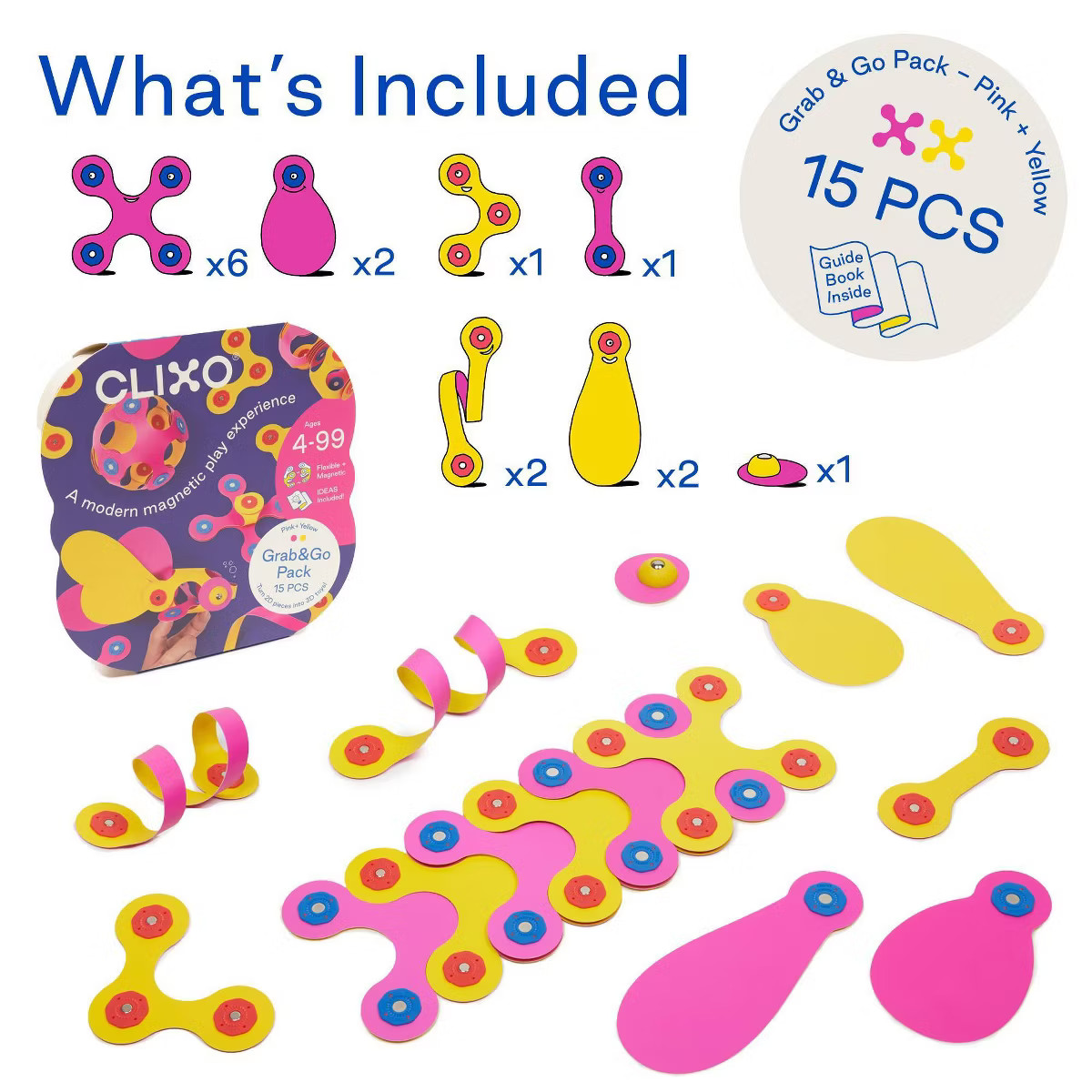 Clixo Grab & Go - Pink/Yellow | Target