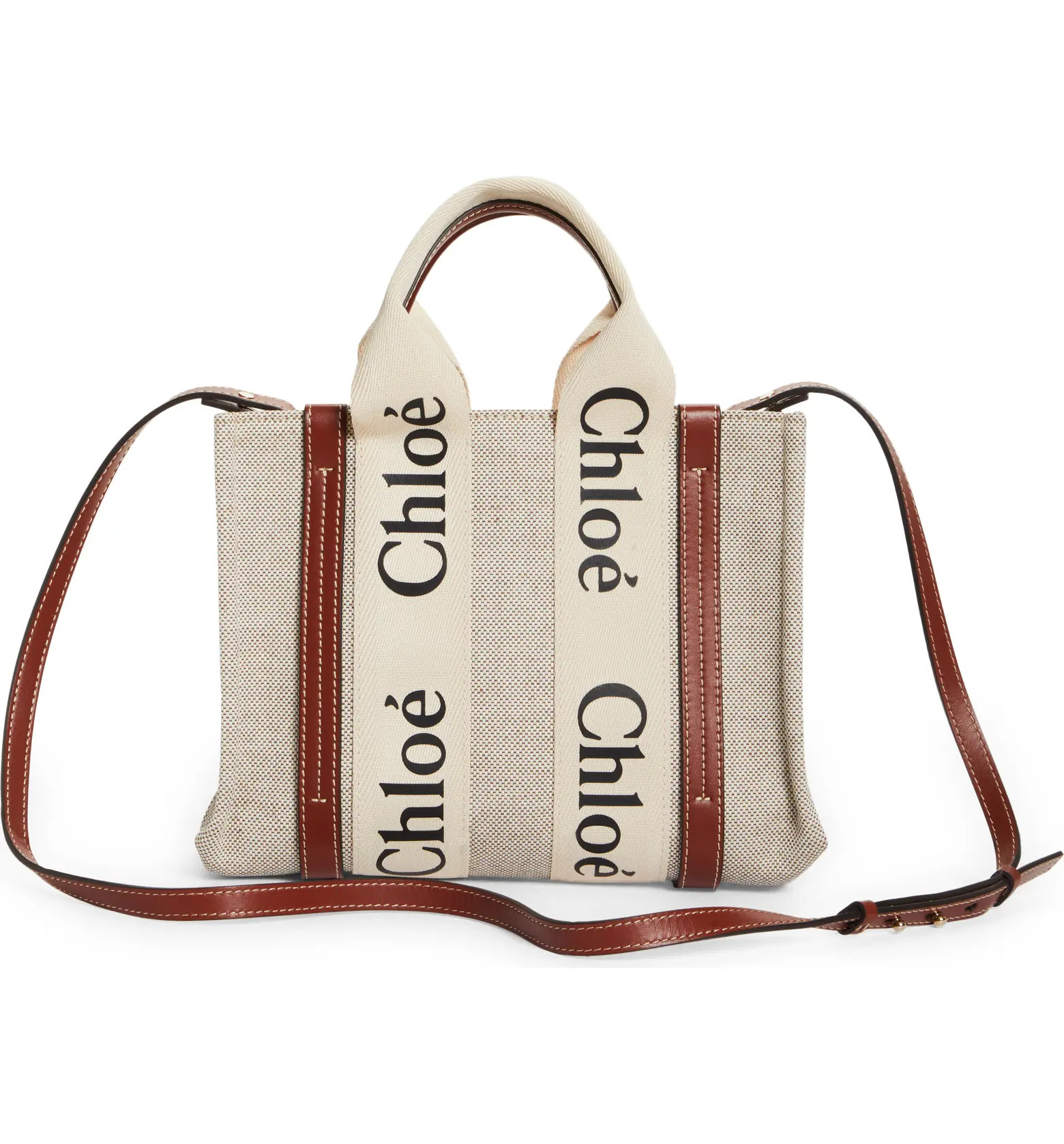 Chloé Small Woody Logo Strap Canvas Tote | Nordstrom | Nordstrom