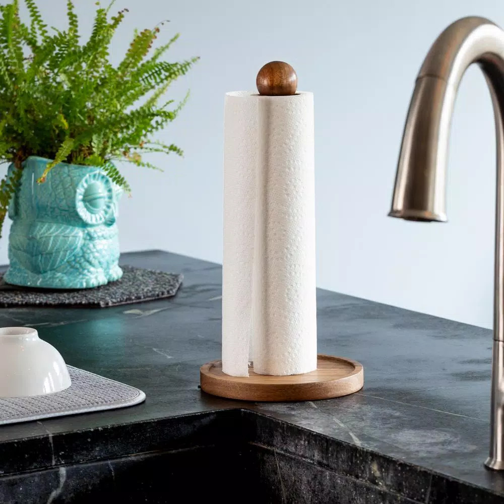 Acacia Paper Towel Holder | The Home Depot