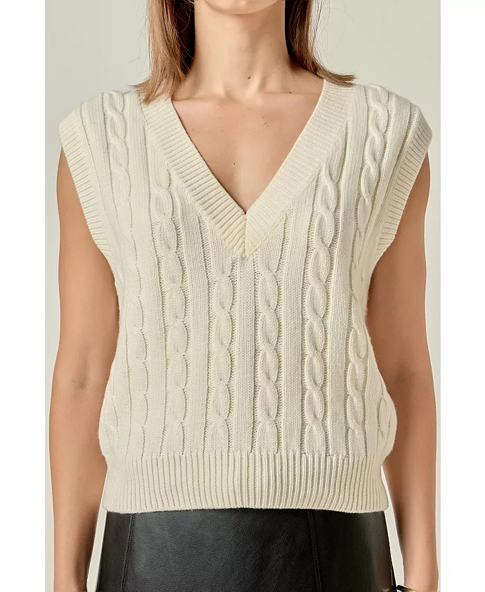 Women's Cable Knit Chunky Vest | Macy's