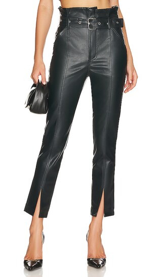 BLANKNYC Faux Leather Joggers in Dark Green. - size 25 (also in 24, 26, 27, 28, 29, 30) | Revolve Clothing (Global)