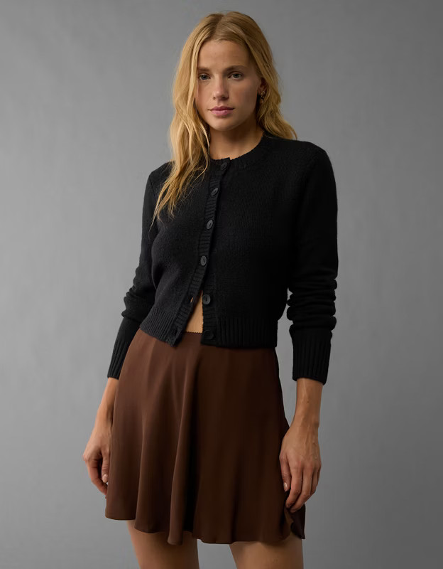 AE Whoa So Soft Easy Crew Neck Cardigan | American Eagle Outfitters (US & CA)