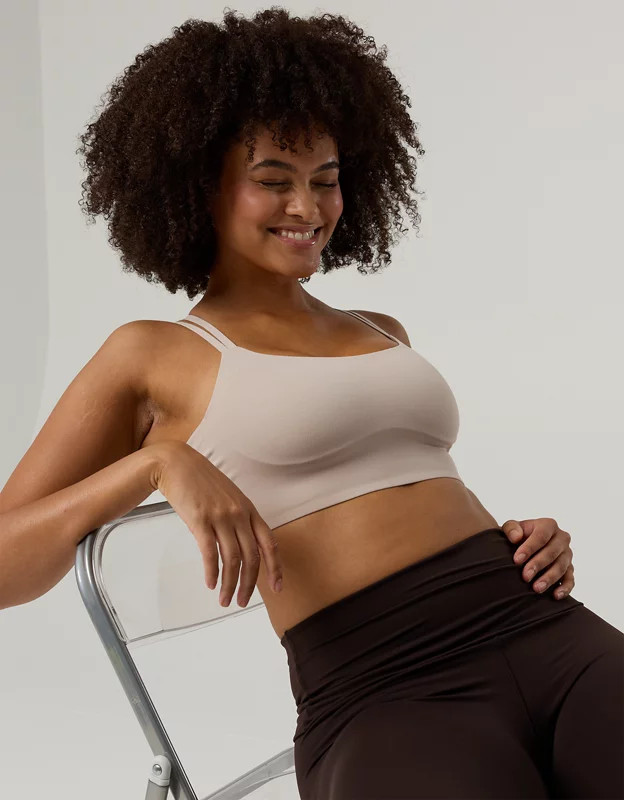 OFFLINE By Aerie Real Me Hold Up! Strappy Sports Bra | American Eagle Outfitters (US & CA)