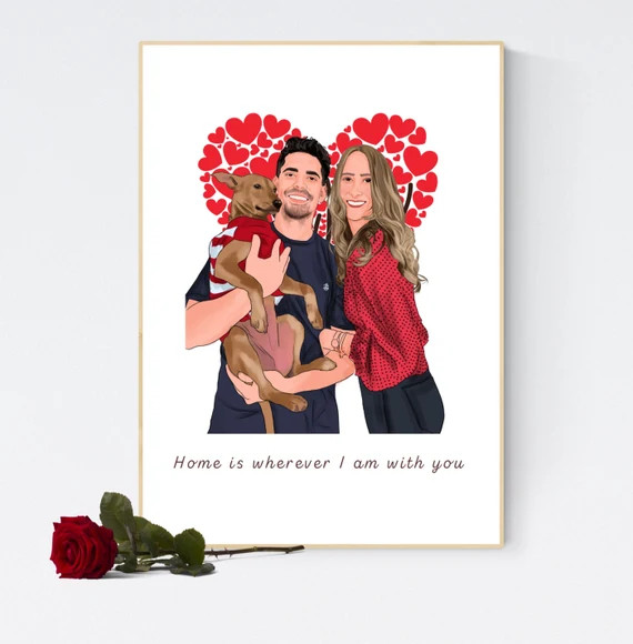 Custom Portrait From Picture  Christmas Gift From Wife  Gift | Etsy | Etsy (US)