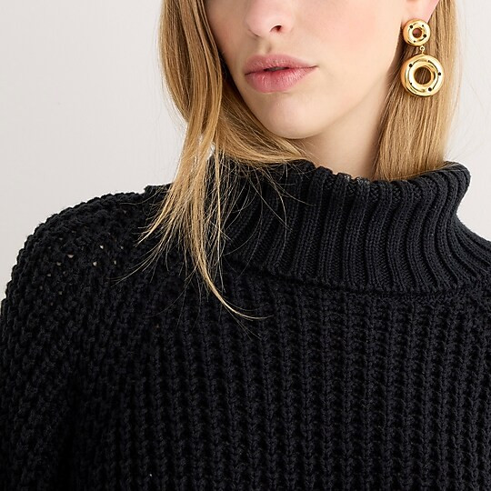 Turtleneck cotton poncho | J. Crew US