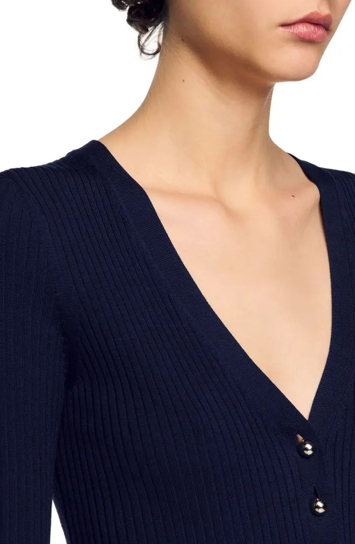 SANDRO Rib knit cardigan | Nordstrom | Nordstrom